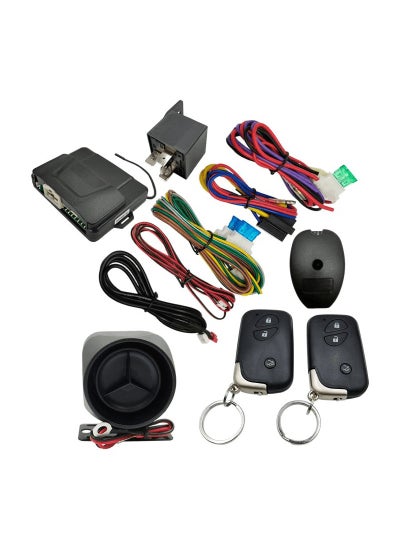 Buy Car Alarm System Car Center Lock System 3 Buttons Remote Lock For Universal Car 12V in Saudi Arabia