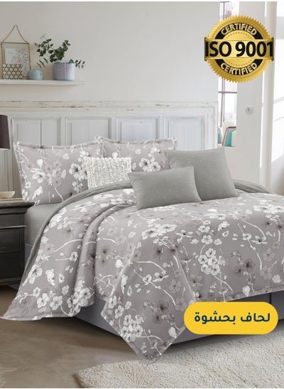 Buy Microfiber Printed Comforter Sets, Fits 120 x 200 cm Single Size Bed, 4 Pcs, With Soft Filling, Celine Series in Saudi Arabia