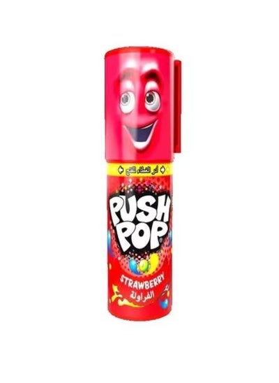 Buy BAZOOKA PUSH POP STRAWBERRY / BLACKCURRANT 15 grams in UAE