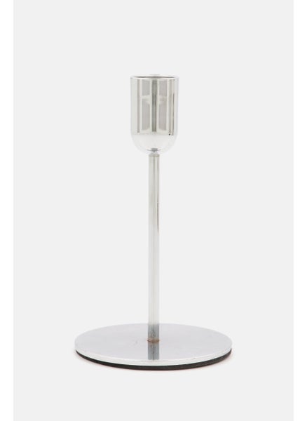 Buy Candelabra Dinner Candle Holder 14 cm, Silver in Saudi Arabia