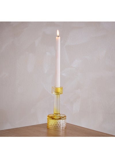 اشتري Ezra Coloured Glass Candle Holder 6.7 x 15 x 6.7 cm في الامارات