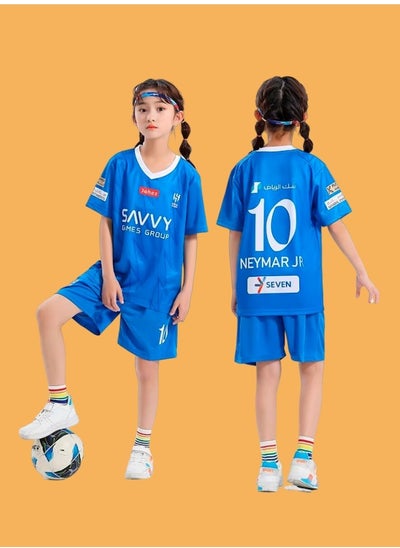 Buy Neymar Riyadh Crescent No. 10 Jersey Children's Football Jersey Set Game Training Jersey in Saudi Arabia