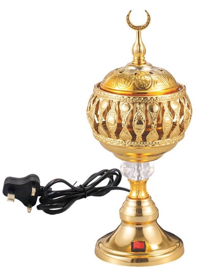 اشتري Luxurious Design Oud Bakhoor Incense Burner Electric Mabkhara Gold في الامارات