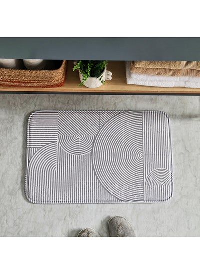 Buy Amore Sansa Memory Foam Printed Bath Mat 70 x 45 cm in UAE