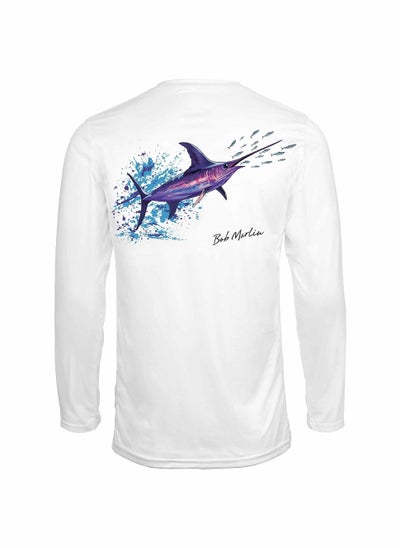 اشتري Bob Marlin Performance Shirt Sword Rebel White-Medium في الامارات