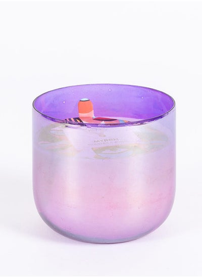 اشتري Kujo Myrrh Glass Candle, Purple - 35 hrs في الامارات