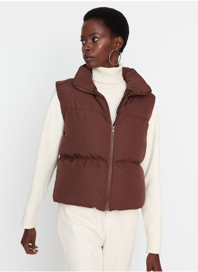 Buy Zip Detail Puffer Jacket in UAE