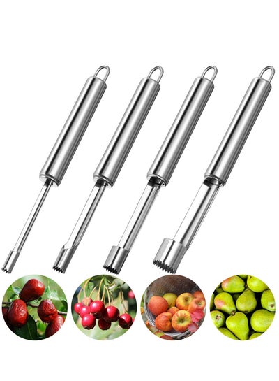 Buy Corer, Lever Tool by Stainless Multi-Function Fruit Corer and Pitter Remover Set with Serrated Blade Pear Corer 4 Sizes for Home Kitchen, Pear, Cherry, Jujube and Red Date 4 Pieces in UAE