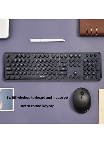 Buy Ferris hand Sweet keyboard mouse suit Wireless Keyboard mouse mute laptop office 2. 4gusb interface Sweet ☆ classic Black in Saudi Arabia