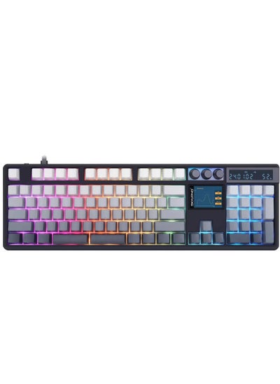 Buy GK104 Pro Wired,Wireless & Bluetooth Gaming Mechanical Keyboard - KTT Rose Pink Switches (Linear) - Upper Twilight Keycaps in Egypt