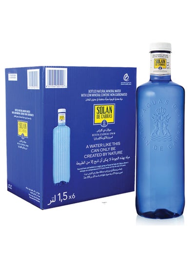 Buy Solán De Cabras Natural Mineral Water PET 1.5L Bottles - Pack of 6, Crafted by Nature in UAE