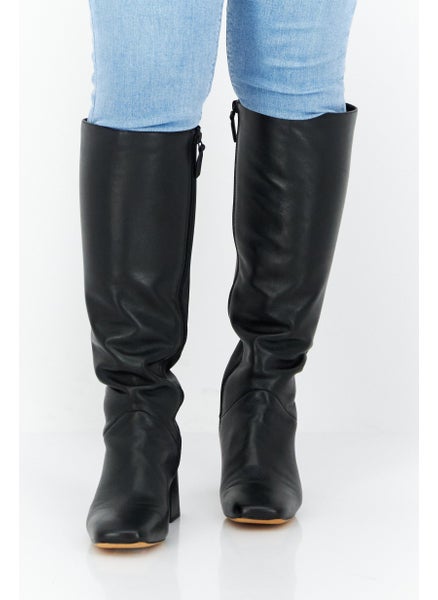 اشتري Women Kendra Zipper Closure Knee-length Boots, Black في الامارات