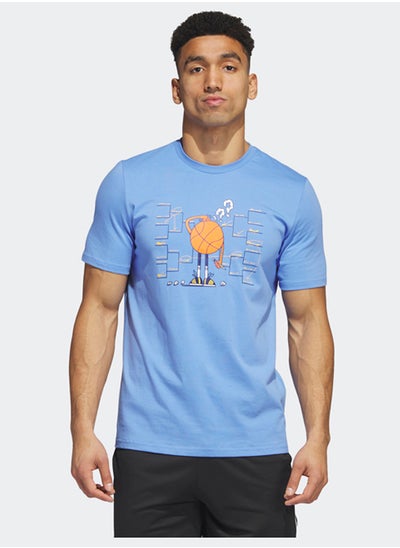 Buy Lil Stripe Bracket Graphic Short Sleeve Basketball T-Shirt in Egypt