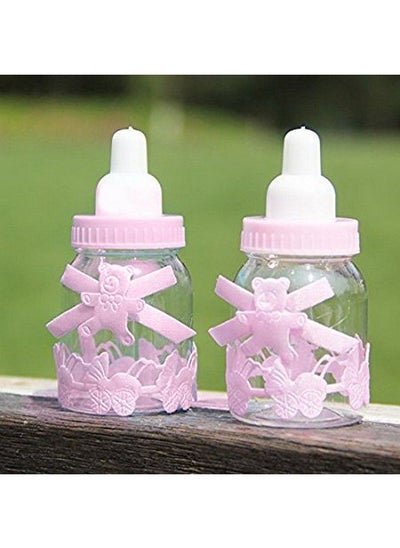 Buy Pink Baby Shower Favor Candy Bottles Gift Set (Set Of 12) Baby Shower Gift Candy Bottles Gift Sets in Saudi Arabia