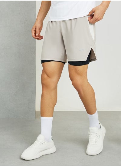 اشتري Side Striped Panel 2in1 Running Shorts في السعودية