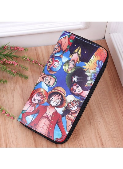 Buy New ONE PIECE Personalized Multi Compartment Capacity Cartoon Long Zipper Wallet in UAE