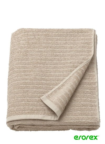 Buy Bath sheet light beige 100x150 cm in Saudi Arabia