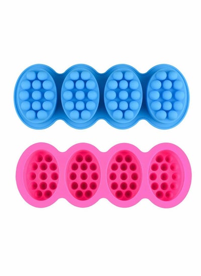 Buy 2 Pcs Massage Silicone Molds for Soaps 4 Cavities 4.5 oz Soap Molds in Saudi Arabia