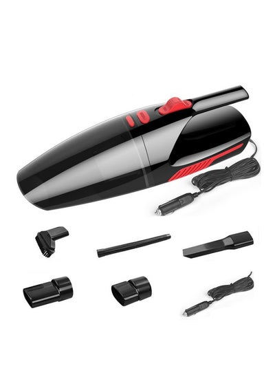 Buy 12V DC Auto Dustbuster Handheld Car Vacuum with 6 Pieces Accessories for Car, Red/Grey in UAE