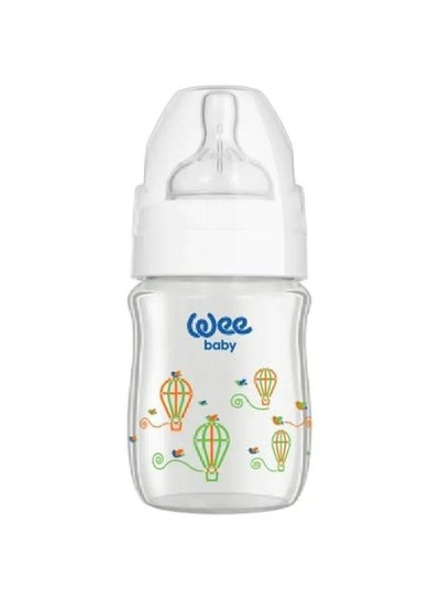 Buy Wee Baby Air Baloon Silicon Heat Resistant Glass Feeding Bottle - 120 ml in Egypt