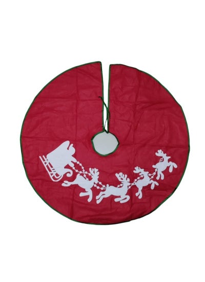 Buy Christmas Tree Skirt Red Xmas Tree Decorations For Holiday Party in UAE