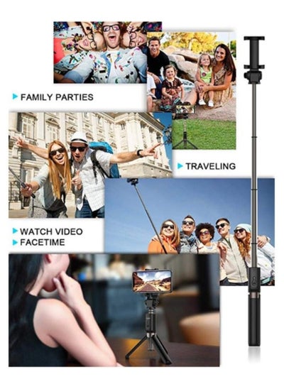 Buy Selfie Stick Tripod with Dual LED Light and Remote, 49 inch Extendable Phone Tripod for Video Recording in UAE