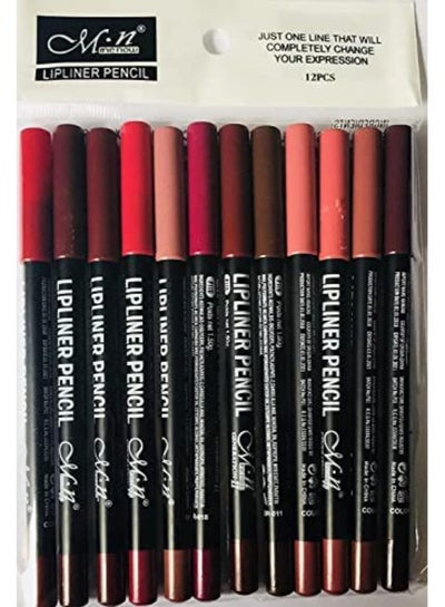 Buy Menow 12-Piece Lip Liners 12 Colors in Egypt
