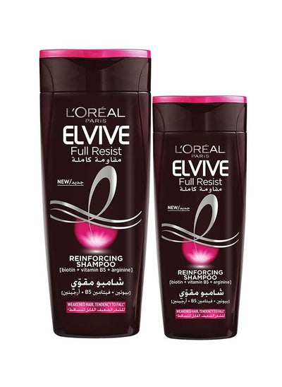 Buy Elvive Full Resist Shampoo 600ml + Shampoo 400ml For Weak and Fragile Hair in UAE