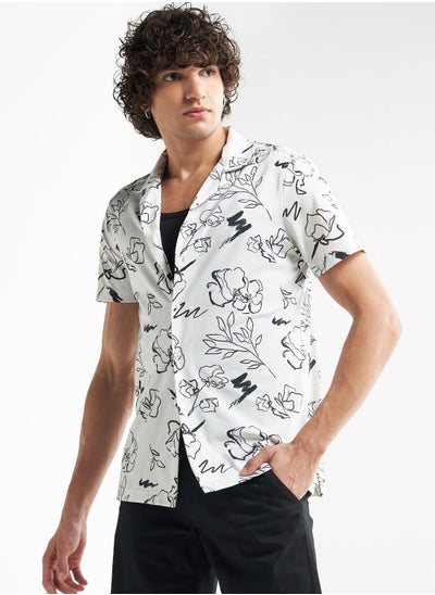 Buy Floral Print  Regular
  Fit Shirts in Saudi Arabia