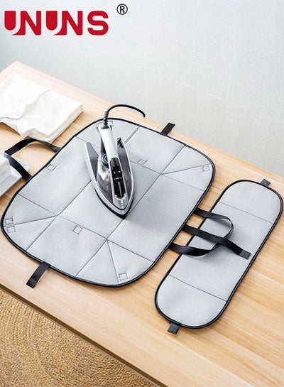 اشتري Ironing Pad,Ironing Mat For Table Top,Portable Travel Iron Carrying Case Bag,Foldable Heat Resistant Ironing Board For Countertop في الامارات