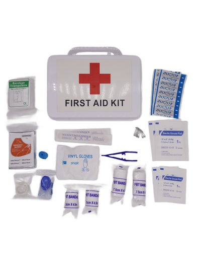 Buy Portable First Aid Kit For 15 People Lightweight Small Emergency Survival Kit For Emergencies At Home Outdoors Travel Car Camping Workplace Hiking And Survival in UAE