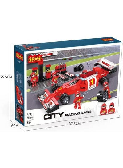 Buy CITY 3401 Racers Formula One F1 Pit Model Educational DIY Construction Brick Toy for Kids Boys and Girls in Egypt