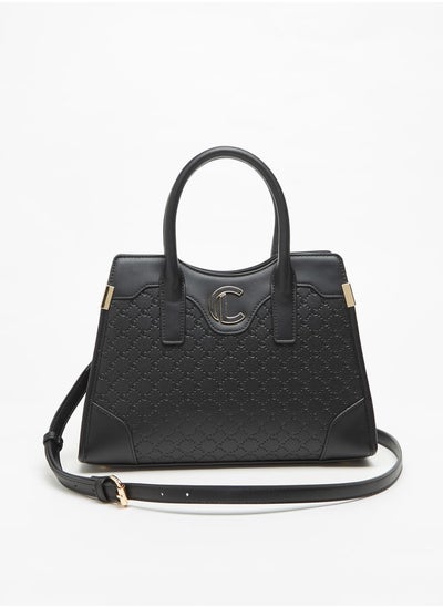 اشتري Women's Textured Tote Bag with Top Handles and Zip Closure في الامارات