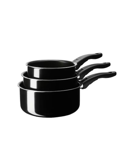 Buy Saucepan, set of 3, black in UAE