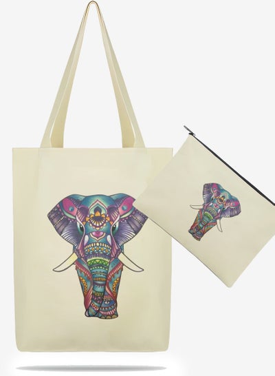 Buy Tote Bag + Makeup Bag With Trendy Design in Egypt