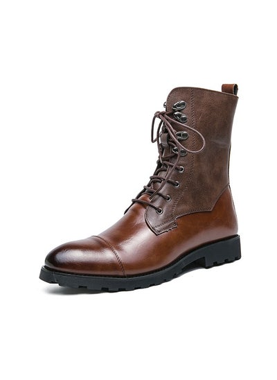 اشتري New Men's Casual Leather Boots في السعودية