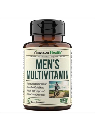 اشتري Multivitamin for Men - Daily Men's Multivitamins & Multiminerals Supplement for Energy, Focus and Performance. Mens Vitamins A, C, D, E & B12, Zinc, Calcium, Magnesium & More. 30 Days of Multi Vitamin في الامارات