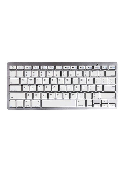 Buy Ultra Slim Wireless Bluetooth Keyboard Grey/White in Saudi Arabia