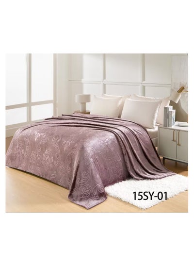 Buy Soft touch summer bed blanket, 1.5 kg, king size, 240x220 cm in Saudi Arabia