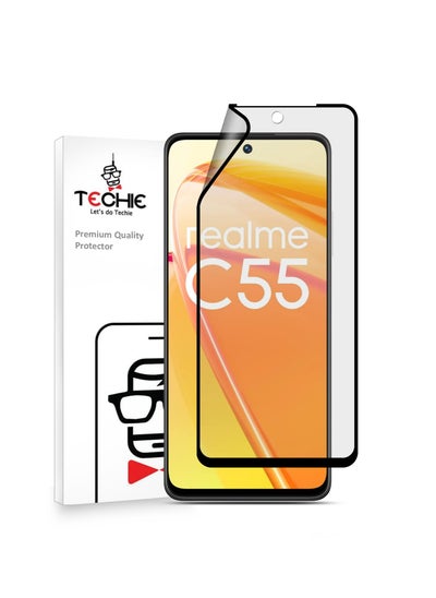 Buy Techie 9D Matte Ceramic Screen Protector Film for Realme C55 – Smooth Feel Anti Fingerprint Bubble Free in Saudi Arabia