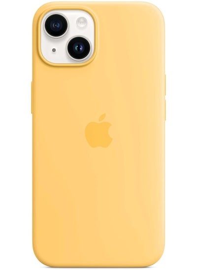 Buy iPhone 14 Silicone Case with MagSafe - Radiant Yellow in UAE