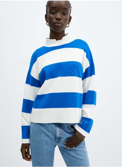 Buy Crew Neck Color Block Sweater in UAE