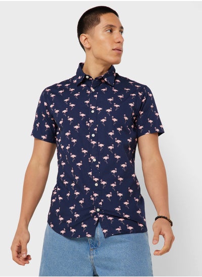 Buy All Over Printed Regular Fit Shirt in Saudi Arabia