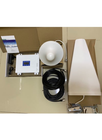 Buy "Home & Office Network Booster – Reliable Signal for 2G/3G/4G" With 2CABLE 10MT EACH,10-12dBi 4G LTE Antenna Outdoor 698-2700MHzو, cover up to 500-2000 square meters . in UAE