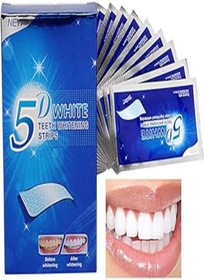 Buy 5D White Teeth Whitening Strips Advanced Fast Effective 3 Days Significant Whitening Portable Comfortable Easy to Use 7Pcs/Pack in Egypt