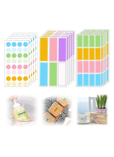 اشتري 380Pcs Waterproof Labels NameTag Stickers Bottle Removable Label for Water Bottles and Daycare Kids School Supplies Spice Jars Home Storage Containers في الامارات