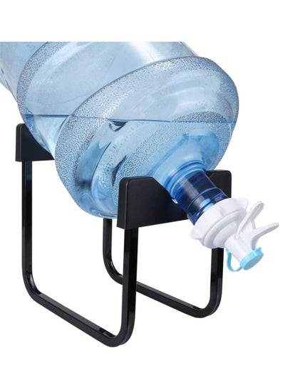 اشتري 5 Gallon Water Bottle stand with Dispenser（35cm heightened Rack）- Sturdy, Non-Leak Stand with Reusable Spout, Rust-Proof and Compatible with 55mm Non-Threaded Bottles في الامارات