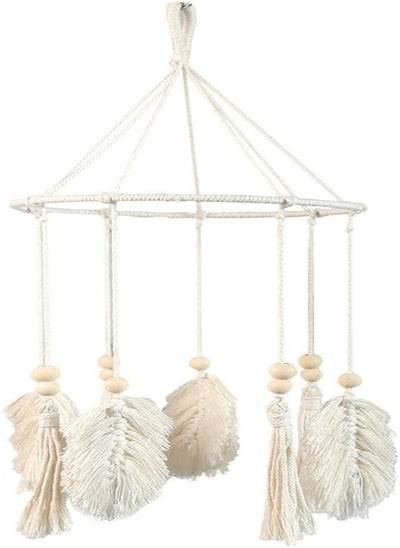 Buy Tassel Wind Chime Hanging Ornament, Bohemia style Dreamcatcher, Crib Kids Room Mobile Wooden Hanging Decoration, Home Bedroom Bedside Decoration, Hand Woven Home Decor Wall Hanging in UAE