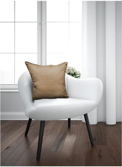 اشتري Home Town Polyester Piping Solid Brown Cushion With Filler45X45Cm في السعودية