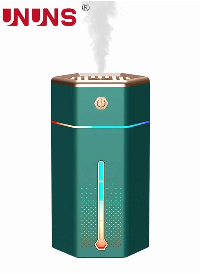 Buy Humidifiers For Bedroom,1L Cool Mist Humidifier With 7 Color Night Lights,USB Powered Aroma Diffuser,Car Air Humidifier,Quiet Humidifier,Portable Desk Humidifier,Auto Shut-Off Air Vaporizer,Green in Saudi Arabia